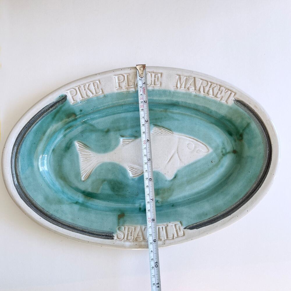 Sally Christopher Pike Place Market Seattle Fish Platter Studio Pottery 1989 - Picture 8 of 8